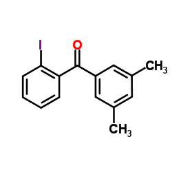 (3,5-Dimethylphenyl)(2-iodophenyl)methanone Structure