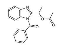 (S)-1-benzoyl-2-(α-acetoxyethyl)benzimidazole结构式