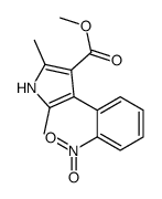 1H-Pyrrole-3-carboxylicacid,2,5-dimethyl-4-(2-nitrophenyl)-,methylester(9CI) structure