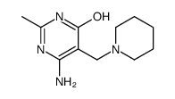 6-amino-2-methyl-5-(piperidin-1-ylmethyl)-1H-pyrimidin-4-one结构式