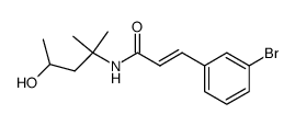 (E)-3-bromo-N-(3-hydroxy-1,1-dimethylbutyl) cinnamamide Structure