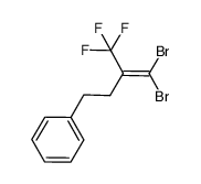 1,1-dibromo-4-phenyl-2-trifluoromethylbut-1-ene结构式