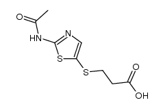3-(2-acetylamino-thiazol-5-ylmercapto)-propionic acid Structure