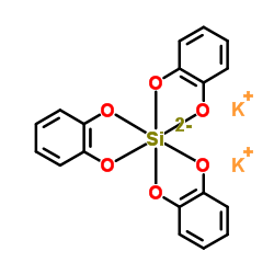二钾三(1,2-苯二醇酸根-O,O’)硅酸结构式
