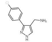 C-[3-(4-氯苯基)-1H-吡唑-4-基]-甲胺结构式