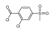 Benzoyl chloride, 2-chloro-4-(methylsulfonyl)- structure