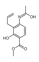 methyl 4-acetamido-2-hydroxy-3-prop-2-enylbenzoate结构式