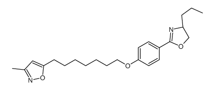 3-methyl-5-[7-[4-[(4S)-4-propyl-4,5-dihydro-1,3-oxazol-2-yl]phenoxy]heptyl]-1,2-oxazole Structure
