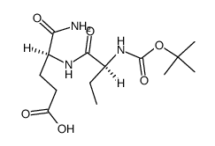 N-(tert-butoxycarbonyl)-L-α-aminobutanoyl-D-isoglutamine Structure