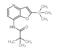 N-(2-(三甲基甲硅烷基)呋喃并[3,2-b]吡啶-7-基)-三甲基乙酰胺结构式