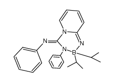 {1-(N,N'-diphenylamidino)pyridon-2-iminato}diisopropylboron结构式