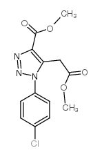 1-(4-氯苯基)-5-(2-甲氧基-2-氧代乙基)-1H-1,2,3-噻唑-4-羧酸甲酯结构式