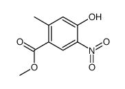 4-羟基-2-甲基-5-硝基苯甲酸甲酯结构式