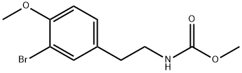 3-溴-4-甲氧基苯乙基氨基甲酸甲酯结构式