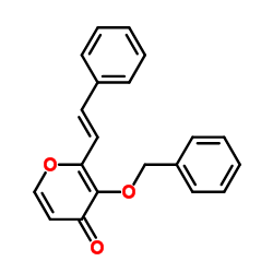 3-(Benzyloxy)-2-[(E)-2-phenylvinyl]-4H-pyran-4-one Structure