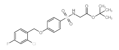 2-(4-((2-氯-4-氟苄基)氧基)苯基磺酰胺)乙酸叔丁酯结构式