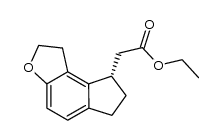 (S)-ethyl 2-(2,6,7,8-tetrahydro-1H-indeno[5,4-b]furan-8-yl)acetate结构式