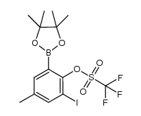 2-Iodo-4-methyl-6-(4,4,5,5-tetramethyl-1,3,2-dioxaborolan-2-yl)phenyl trifluoromethanesulfonate Structure