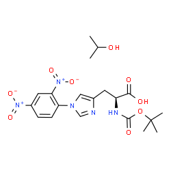 N-(叔丁氧羰基)-1-(2,4-二硝基苯基)-L-组氨酸异丙醇络合物结构式