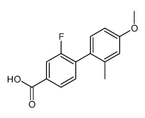 3-fluoro-4-(4-methoxy-2-methylphenyl)benzoic acid Structure