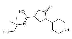 N-(1-hydroxy-2-Methylpropan-2-yl)-5-oxo-1-(piperidin-4-yl)pyrrolidine-3-carboxamide Structure
