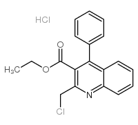 ETHYL 2-(CHLOROMETHYL)-4-PHENYLQUINOLINE-3-CARBOXYLATE HYDROCHLORIDE Structure
