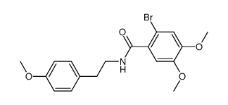 2-bromo-4,5-dimethoxy-N-(4-methoxyphenethyl)benzamide结构式