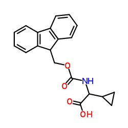 2-((((9H-芴-9-基)甲氧基)羰基)氨基)-2-环丙基乙酸结构式