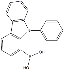 (9-苯基-9H-咔唑-1基)硼酸结构式