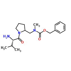 Benzyl methyl{[1-(L-valyl)-2-pyrrolidinyl]methyl}carbamate结构式