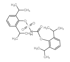 ((2,6-bis(1-methylethyl)phenoxy)sulfonyl)carbamic acid 2,6-bis(1-methylethyl)phenyl ester structure