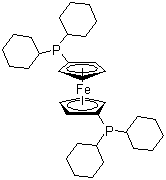 1,1'-二(二环己基膦)-二茂铁结构式