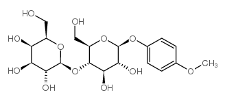 4-甲氧苯基-4-O-(β-D-吡喃半乳糖酰基)-β-D-吡喃葡萄糖苷结构式