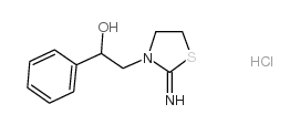 2-亚氨基-2-苯基-3-噻唑乙醇盐酸盐结构式