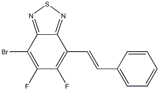 2,1,3-Benzothiadiazole, 4-bromo-5,6-difluoro-7-[(1E)-2-phenylethenyl]-结构式