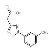 2-(3-甲基苯基)-1,3-噻唑-4-基]乙酸结构式