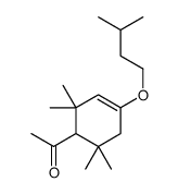 1-[2,2,6,6-tetramethyl-4-(3-methylbutoxy)-3-cyclohexen-1-yl]ethan-1-one structure