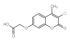 7-(羧基甲氧基)-3-氯-4-甲基香豆素结构式