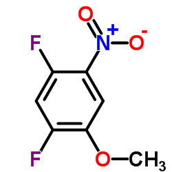 1,5-二氟-2-甲氧基-4-硝基苯结构式