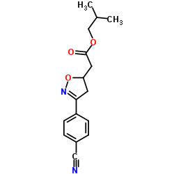 Isobutyl [3-(4-cyanophenyl)-4,5-dihydro-1,2-oxazol-5-yl]acetate Structure