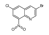 3-溴-6-氯-8-硝基喹啉结构式