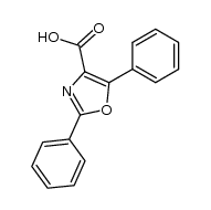 2,5-diphenyloxazole-4-carboxylic acid结构式