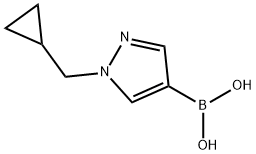 1-(环丙基甲基)-1H-吡唑-4-硼酸结构式