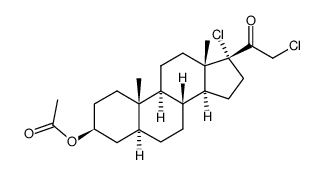 17α,21-dichloro-3β-acetoxy-5α-pregnan-20-one结构式