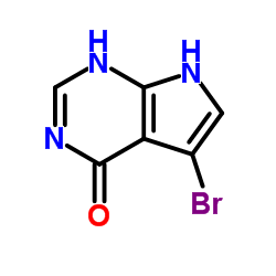 5-溴-3,7-二氢-4H-吡咯[2,3-d]嘧啶-4-酮结构式