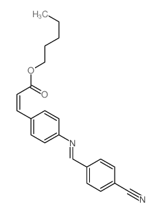 2-Propenoic acid,3-[4-[[(4-cyanophenyl)methylene]amino]phenyl]-, pentyl ester, (E,E)- (9CI) structure