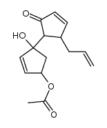 3-allyl-2-[1-hydroxy-4-acetoxycyclopent-2-enyl]cyclopent-4-enone结构式