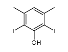 2,6-diiodo-3,5-dimethyl-phenol结构式