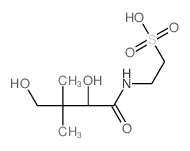 Ethanesulfonic acid,2-[[(2R)-2,4-dihydroxy-3,3-dimethyl-1-oxobutyl]amino]- structure