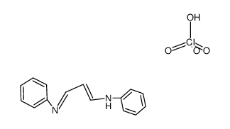 N,N’-diphenyl-1,5-diazapenta-1,3-dienium perchlorate结构式